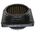 206455-2 - CONN RCPT MALE 63POS GOLD SOLDER