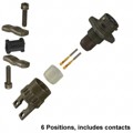 MS3121F-10-6S - CONN RCPT FMALE 6POS GOLD CRIMP