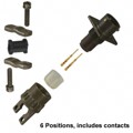 MS3120F-10-6P - CONN RCPT MALE 6POS GOLD CRIMP