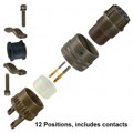 MS3126F-14-12S - CONN PLUG FMALE 12POS GOLD CRIMP