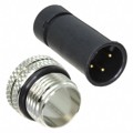 858-R03-103RLU4 - CONN RCPT MALE 3P GOLD SLDR CUP