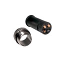 858-003-103RLU4 - CONN RCPT MALE 3P GOLD SLDR CUP
