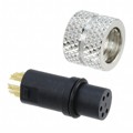 854-005-203RLS1 - CONN PLUG FMALE 5P GOLD SLDR CUP