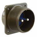 97-3102A-22-1P - CONN RCPT MALE 2P SILV SLDR CUP