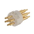 09151072603 - CONN MALE INSERT 7POS GOLD SLDR