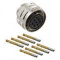 ALM06FD17-8S - CONN PLUG FMALE 8POS GOLD CRIMP