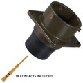 MS3122E14-18P - CONN RCPT MALE 18POS GOLD CRIMP
