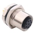 859-008-20SR004 - M12 8P A-CODE FEMALE PANEL SC SS