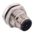 860-004-11SR004 - M12 4P A-CODE MALE VERT PANEL SS