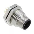 860-008-11SR004 - M12 8P A-CODE MALE VERT PANEL SS