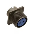 97-3102A18-3S - CONN RCPT FMALE 2P SILV SLDR CUP
