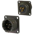 MS3112E-12-3P - CONN RCPT MALE 3P GOLD SLDR CUP
