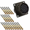 MS3122E14-19S - CONN RCPT FMALE 19POS GOLD CRIMP