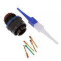 MS3456W14S-7P - CONN PLUG MALE 3POS GOLD CRIMP