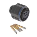 TV06RW-13-4S - CONN PLUG FMALE 4POS GOLD CRIMP