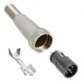 SL405MX - CONN PLUG MALE 5P SILV SLDR CUP