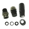 41-00004 - CONN RCPT MALE 3POS GOLD SCREW