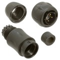 UTS6JC12E4P - CONN PLUG MALE 4P GOLD SLDR CUP