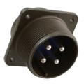 97-3102A-22-22P - CONN RCPT MALE 4P SILV SLDR CUP
