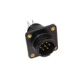 1-796435-2 - CONN RCPT MALE 7POS GOLD SOLDER