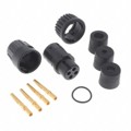 6380-4SG-3DC - CONN PLUG FMALE 4POS GOLD CRIMP