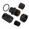 3282-9PG-328 - CONN PLUG MALE 9P GOLD SLDR CUP