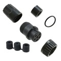 3382-6SG-3DC - CONN PLUG FMALE 6P GOLD SLDR CUP