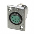 D6F - CONN PLUG FMALE XLR 6POS SOLDER