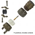 MS3126F-18-11S - CONN PLUG FMALE 11POS GOLD CRIMP
