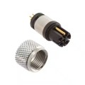 858-LP5-20TRLS4 - M12 5P L-CODE FEMALE BRASS/TIN S