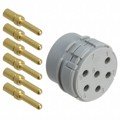 1593525 - CONN MALE INSERT 6POS GOLD CRIMP