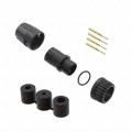 6280-4PG-3DC - CONN PLUG MALE 4POS GOLD CRIMP