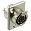 M-XL-6-31 - CONN RCPT FMALE MINI XLR 6P SLDR