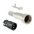SL402MX - CONN PLUG MALE 2P SILV SLDR CUP