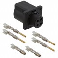 UTL0103G1P14AWG - CONN CIRC RCPT 4POS GOLD CRIMP