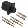UTL0103G1P20AWG - CONN CIRC RCPT 4POS GOLD CRIMP