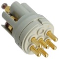 1593555 - CONN MALE INSERT 6POS GOLD SCREW