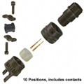 MS3126F-12-10P - CONN PLUG MALE 10POS GOLD CRIMP