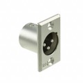 HA16R-3P(76) - CONN RCPT MALE 3P SILV SLDR CUP
