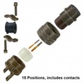 MS3126F-14-15S - CONN PLUG FMALE 15POS GOLD CRIMP