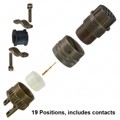 MS3126F-14-19S - CONN PLUG FMALE 19POS GOLD CRIMP