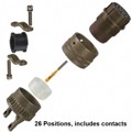 MS3126F-16-26S - CONN PLUG FMALE 26POS GOLD CRIMP