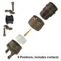 MS3126F-16-8P - CONN PLUG MALE 8POS GOLD CRIMP