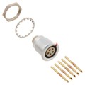 JBXER2G05FSSDSR - CONN RCPT FMALE 5P GOLD SLDR CUP