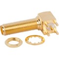 132203-16 - SMA RIGHT ANGLE PCB JACK, THROUG