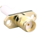 CONSMA018-15-G - SMA FML, 2-HOLE FLANGE, GOLD