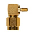 RP-3010-1B - RP SMA MALE R/A CRIMP; 50 OHMS