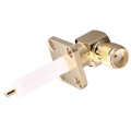 CONSMA019-G - SMA FML R/A 4-HOLE FLANGE, GOLD