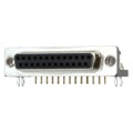 A-DF 25 A/KG-T4S - CONN D-SUB RCPT 25POS R/A SLDR