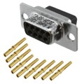 DEUH-9S - CONN D-SUB RCPT 9P PNL MNT CRIMP